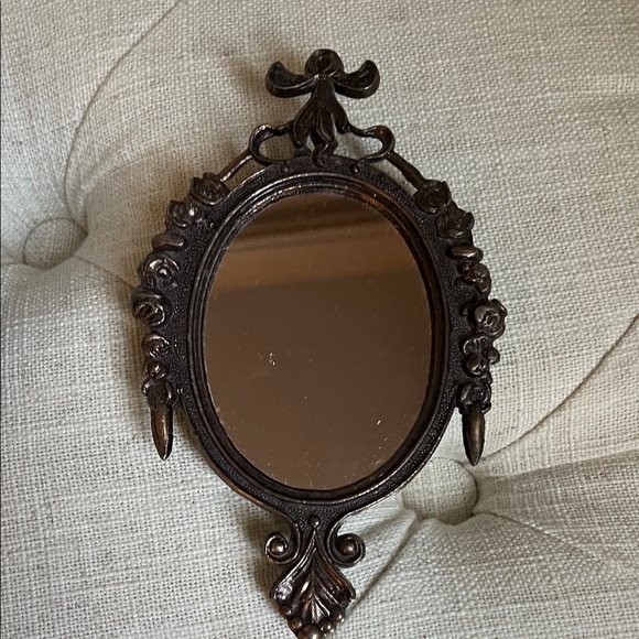 Vintage Italian Miniature Ornate Brass Frames Mirror Floral and Portrait Designs - Picture 5 of 8